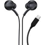  USB-C Type-C Earphones Headphones For Galaxy S20 FE 5G Black