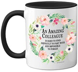 Stuff4 Retirement Gifts for Women, Leaving Gifts for Colleagues Women, Retirement Gift Ideas for Men or Women, Sorry Your Leaving Gifts, 11oz Ceramic Dishwasher Safe Black Mugs