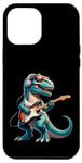 Coque pour iPhone 13 Pro Max Dinosaure Avec Guitare Pour Musicien Guitariste Guitare