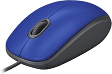 M110 Souris Filaire USB, Boutons Silencieux, Taille Standard au Design Confortable, Ambidextre, Compatible avec PC/Mac/Portable - Bleu