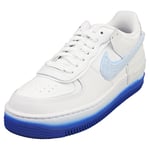 Nike Af1 Shadow Womens Fashion Trainers in White Blue - 6 UK