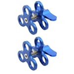 2X Pince à Boule 3 Trous Lampes de Plongée Bras Papillon Clip Support pour Action Caméra Lampe Poche Trépied,Bleu