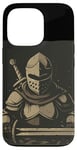 Coque pour iPhone 13 Pro Templier sombre amusant pour les amateurs de chevaliers et les fans médiévaux