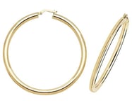 James Moore TH ER1004-50 9k Yellow Gold Hoop Earrings 50 mm Jewellery