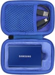 Dur Étui De Voyage Rigide Housse Cas Pour Samsung T7 / T7 Touch Disque Ssd Externe Portable (Boîte Seule)(Pour T7 / T7 Touch,Bleu)