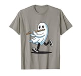 Boo Ghost Playing Flute Musical Instrument Flute Music T-Shirt