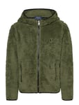 Ralph Lauren Kids P-Layer 2 Teddy Fleece Jacket Khaki Green