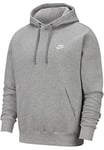 Nike NSW Club Hoodie PO BB Homme, Gris (DK Grey Heather/Matte Silver/W)_S