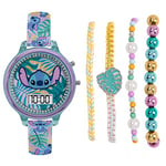 Lilo and Stitch Girls Digital Quartz Watch with Silicone Strap LAS40001ARG