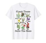 Plant These Save The Bees Shirt Women Yellow Flowers T-Shirt