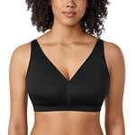 AISILIN Soutien Gorge sans Armature Grande Taille Non Rembourré pour Femme Noir 95D