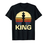 Retro King Chess Piece Chess Club Chess Player Lover Chess T-Shirt