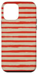 Coque pour iPhone 12 mini Orange Tan rayé Girly Esthétique Preppy Beige Stripe