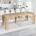 Table Console Extensible Orlando 14 Personnes 300 Cm Bois Façon Hêtre