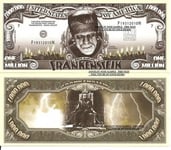 Novelty Dollar Frankenstein Boris Karloff Million Dollar Bills X 2 New