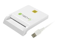 Techly Compact - Läsare/Skrivare För Smartcard - Usb 2.0 - Vit