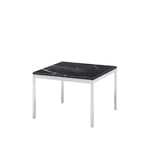 Knoll - Florence Knoll Low Table, Höjd 35 cm, 120 x 120 cm, skiva i Klarglas - Soffbord - Florence Knoll - Transparent - Glas/Metall