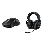 Logitech G PRO X SUPERLIGHT 2 DEX LIGHTSPEED Wireless Gaming Mouse, 32k DPI Sensor, USB-C Charging + PRO X 2 LIGHTSPEED Wireless Gaming Headset, 50mm Graphene Drivers - Black