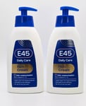 2 x E45 Rich Cream Daily Care Body Moisturiser 400 ml with Vitamin C & E