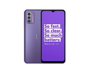 Nokia G42 5G 6.56” HD+ Smartphone Featuring Triple rear 50MP AI camera, 6GB/128GB Storage, 3-day battery life, Android 13, OZO 3D audio capture, QuickFix repairability and Dual SIM - Purple