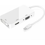 Linghhang - Ozvavzk Mini Displayport vers hdmi Vga Dvi câble adaptateur 1080P 3-en-1 Thunderbolt Mini dp vers hdmi Vga convertisseur, pour Macbook