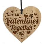 Our 1st Valentines Together Gift Engraved Heart Girlfriend Boyfriend Gift Ideas