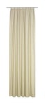 Wirth Rideau avec Galon fronceur, Polyester de Coton, Beige, 245 x 132 cm