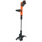 Coupe-bordures sans fil - 28 cm - 18 v - 1 batterie 2Ah - Vitesse variable Eco-Turbo - Tête 180° et roue dresse-bordures black+decker STC1820PC-QW