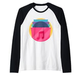 Vinyl Record Player Album Raglan Baseball Tee