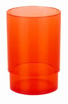 Spirella, Verre à Dents en Acrylique Transparent, Design Élégant et Pratique pour Salle de Bain, Idéal pour Organiser Vos Accessoires, Taille Unique, Couleur Orange Transparent