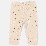 Cozmo Polka Dot Velour Baby Leggings Stone |  | 9 months