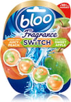 Bloo Fragrance Switch Toilet Rim Block Juicy Peach & Sweet Apple,50 G (Pack of 1