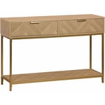 Sweeek - Console. Budapest. deux tiroirs. une étagère. l 110 x l 35 x h 75cm