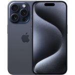 Apple Iphone 15 Pro - 5G Smartphone - Dobbelt-Sim / Internminne 1 Tb - Oled-Display - 6.1" - 2556 X 1179 Piksler (120 Hz) - 3X Bakkamera 48 Mp, 12 Mp, 12 Mp - Front Camera 12 Mp - Blå Titan