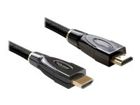 Delock High Speed HDMI with Ethernet - Câble HDMI avec Ethernet - HDMI mâle pour HDMI mâle - 5 m - anthracite