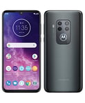 Motorola One Zoom with Alexa Hands-free Dual SIM Smartphone (6.4 Inch FHD+ Display, Quad Camera System, 128 GB/4 GB, Android 9.0, Headset + Cover), Electric Grey