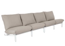 Blixt 4-sits soffa Vit/Beige