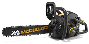 Tronçonneuse thermique McCulloch CS 410 Elite : Tronçonneuse avec moteur de 1600 W, guide-chaîne de 38 cm, interrupteur combiné Marche-Arrêt (N° d’art. 00096-66.316.15)