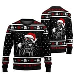 Santa Darth Vader Julful Ugly Sweater Star Wars The Mandalorian Herrar Pullover Kläder Höst Vinter Dam Sweatshirt stil 5 style 5 XL