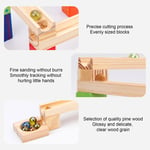 Wooden Marble Run Construction Pine Wood Marble Track Maze Game For Toddlers