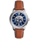 Fossil Men's Analog Automatic Watch with Leather Strap ME3263