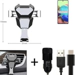 Car holder air vent mount for Samsung Galaxy A71 5G cell phone mount