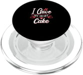 I Gave My Heart To Cake – Cake Lover Valentine's Day PopSockets PopGrip pour MagSafe