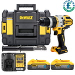 DeWalt DCD999H2T-GB 18V XRP BL Combi Drill With 2x 5Ah Batteries, Charger & Case