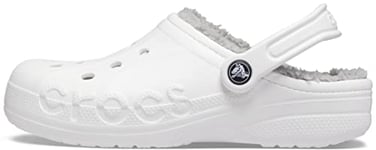 Crocs Unisex Baya Lined Clog Clog, White Light Grey, 5/6 UK