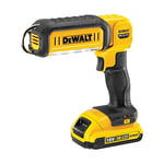 DEWALT - Lampe LED XR 18V - DCL050-XJ - Lampe à Faisceau Large Vendue Sans Batterie, Ni Chargeur - 2 Réglages de Luminosité - 250-500 Lumen - Tête Articulée - Classe FR IP54