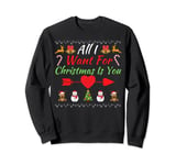 All I Want For Christmas Is You, Couples Matching Christmas Sweatshirt