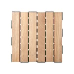 Dalle en bois teck naturel (lot de 4) - Miel 30 x 30 cm