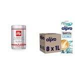 illy Classico Coffee Beans Medium Roast and Alpro Barista Coconut Long Life Plant-Based Drink
