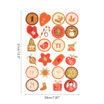10 ark julkalender nummer klistermärken papper nedräkning klistermärken för julhantverk och dekorationer etikett klistermärken DIY gåvor